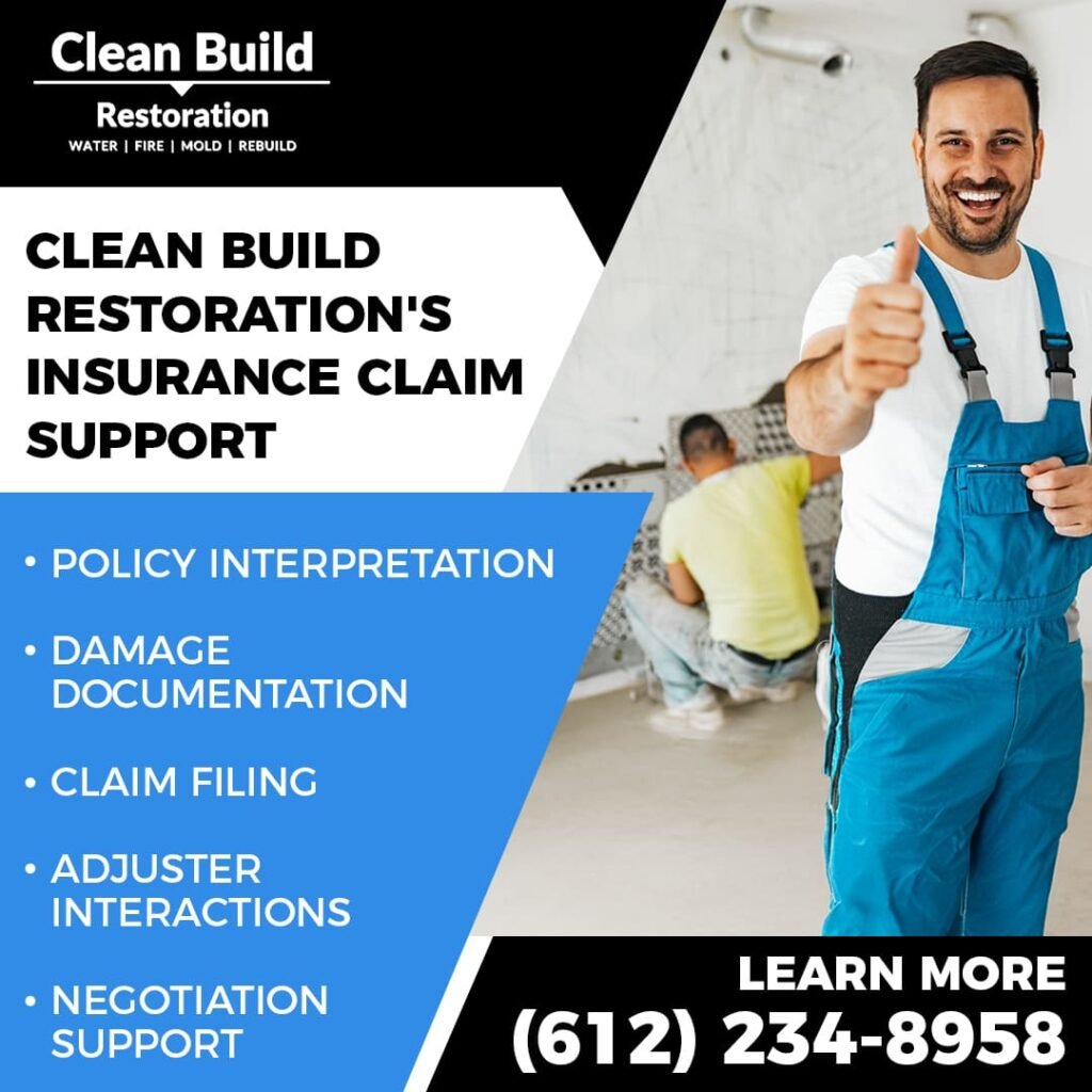 clean build restoration's insurance claim support