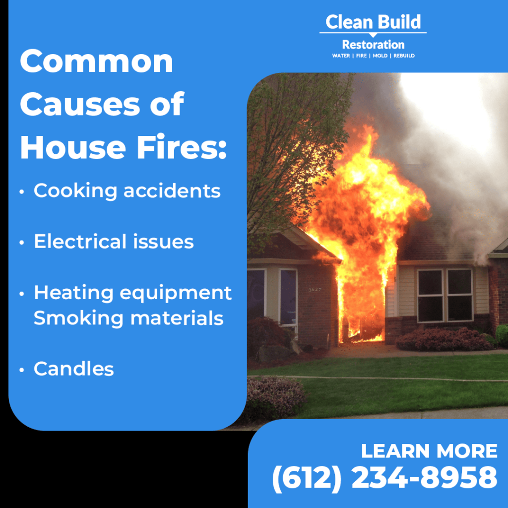 common causes of house fires listed in bullet form